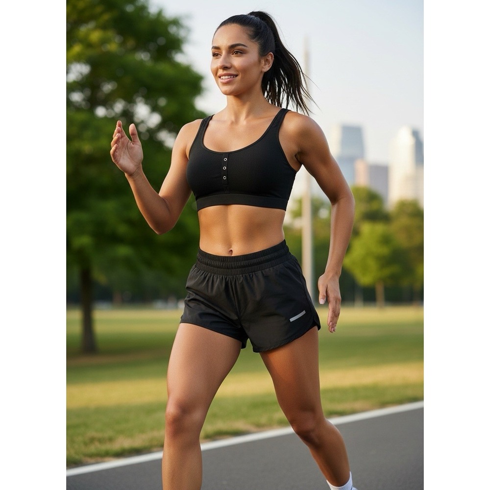 BP Women's Bralette M Black Snap Detail Removable Padding‎ Clean Girl Athletic